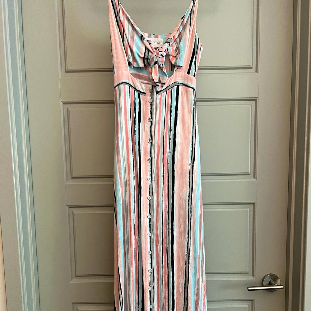 L’atiste Striped Maxi Dress